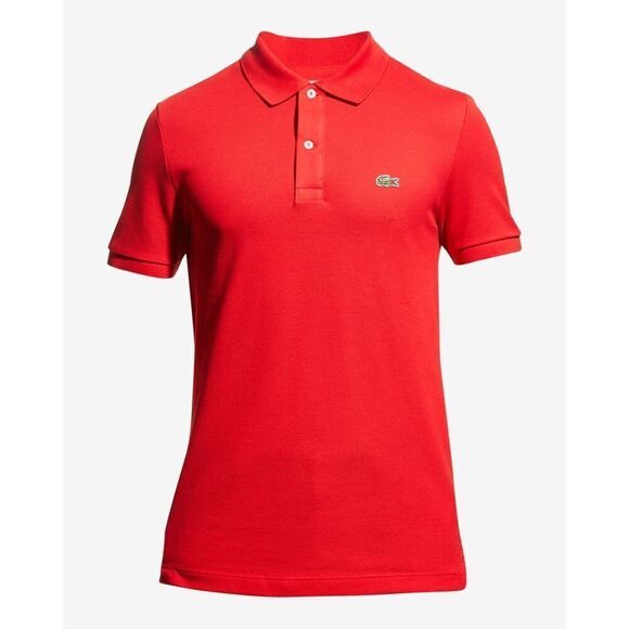 ✨Lacoste Men's Signature Polo Red Sz Large Shirt✨ - Picture 5 of 10